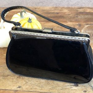 Vintage Verdi patent leather shiny black purse